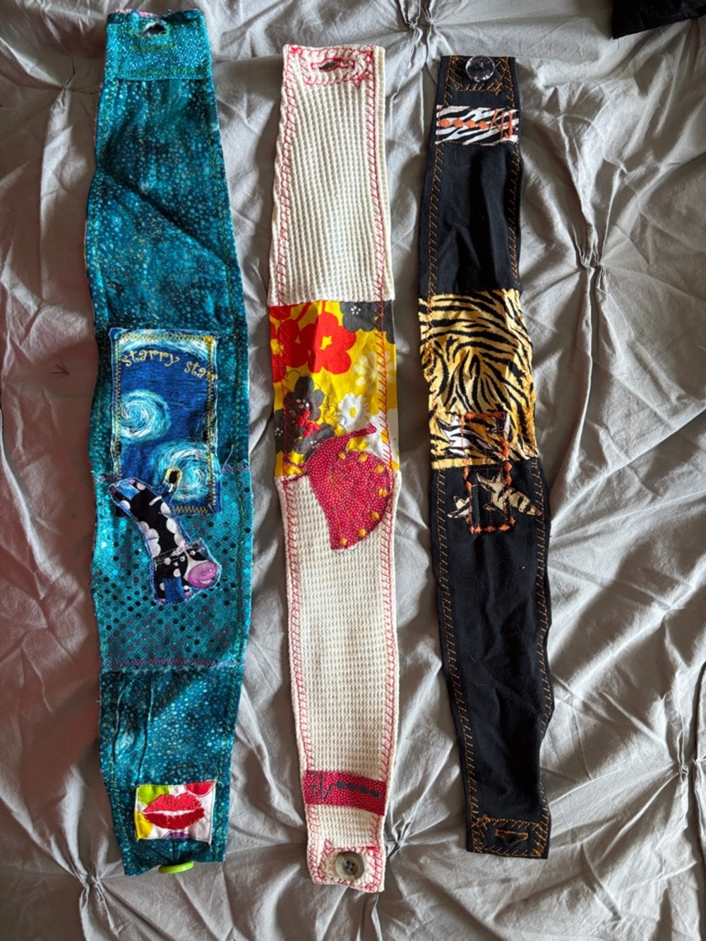 Colorful Stretchy Headband lot - Teal, Cream, Black